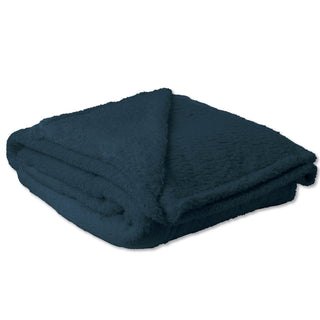 Teddy Fleece Blanket Navy